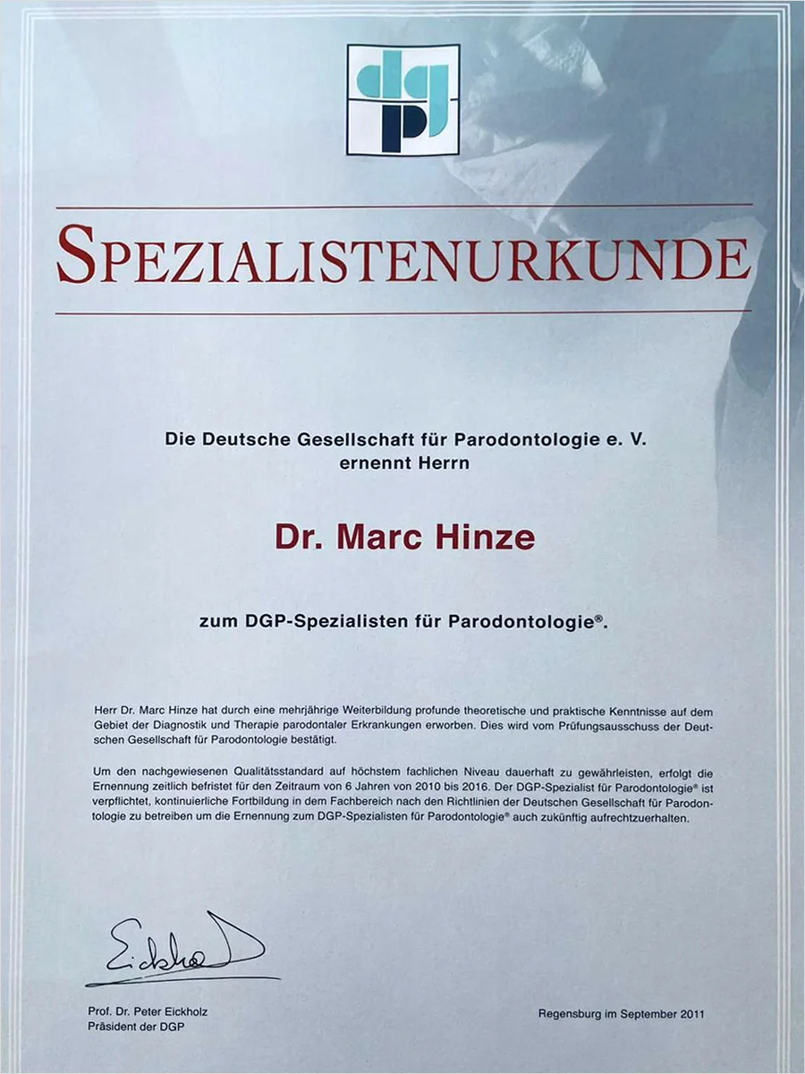 Certificate-Spezialist-Dr-Marc-Hinze-DGParo